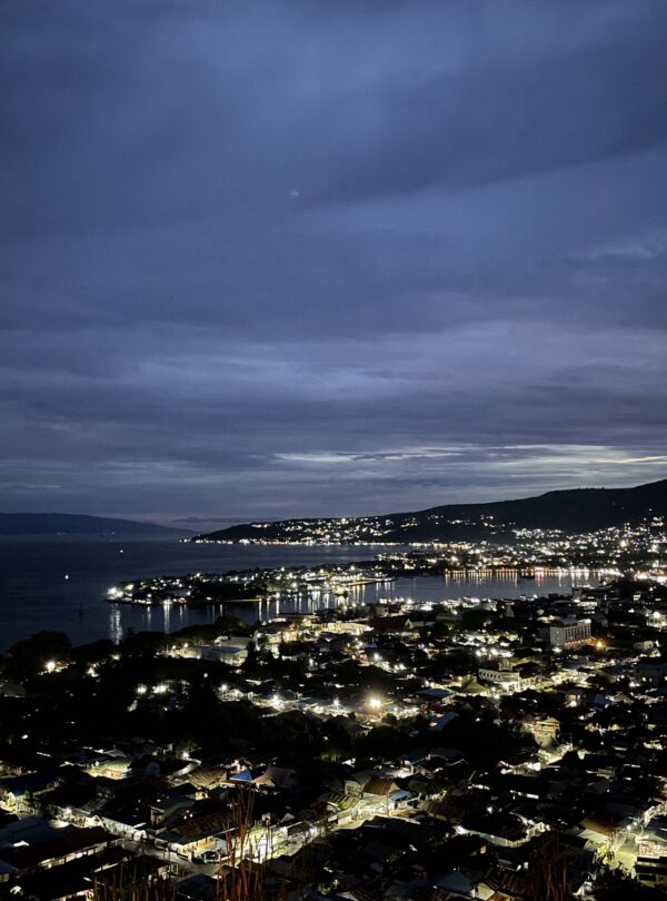 City light from hill of Luwuk City