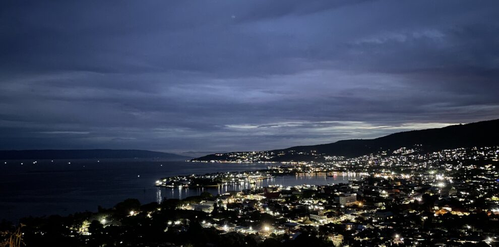 City light from hill of Luwuk City