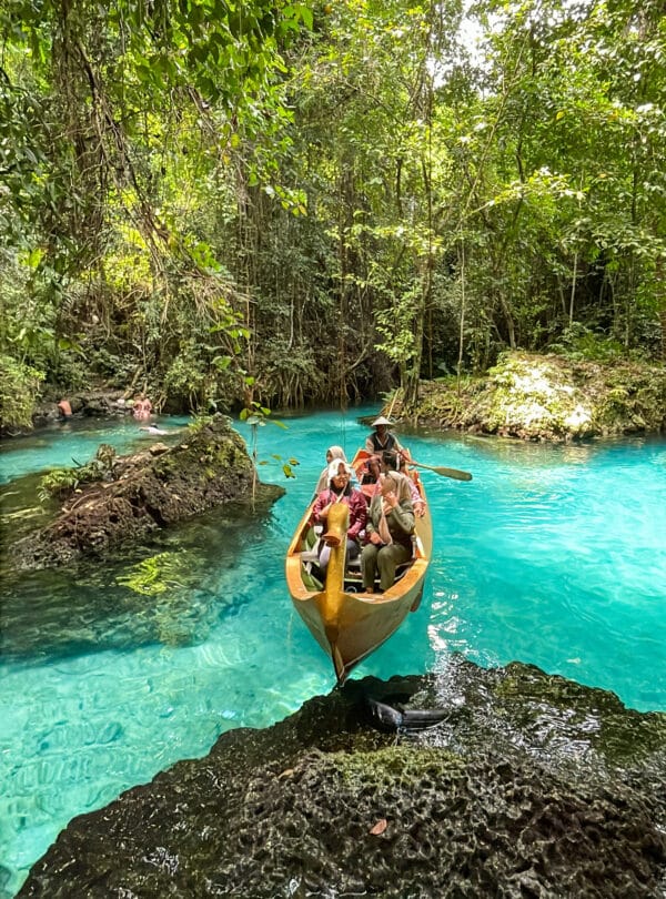 A boat on Banggai Islands waters