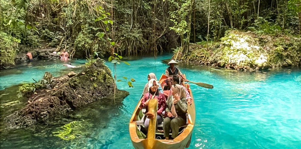 A boat on Banggai Islands waters